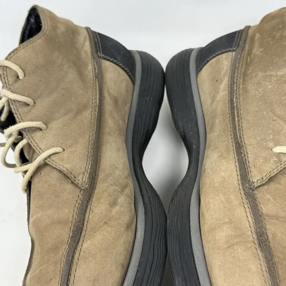 Merrell Topo Rail Chukka Boots Mens 10 Brown Tan Leather Shoes Lace Up Preppy